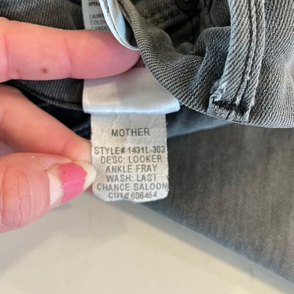 Mother Looker Ankle Fray Jeans in Last‎ Chance Saloon Size 27 - Picture 10 of 15